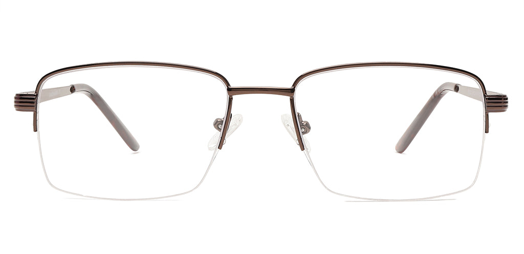 Specsmakers Dura Unisex Eyeglasses Halfframe Rectangle Large 54 Metal Specsmakers The 8703